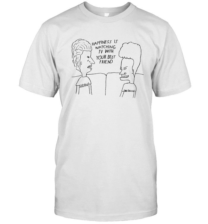 Happiness Is Watching Tv With Your Best Friend Funny Shirt