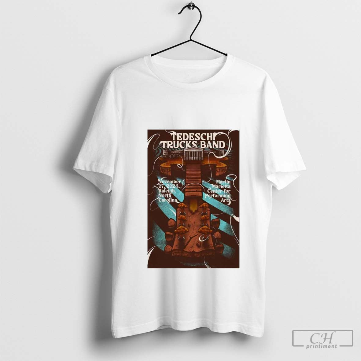 Tedeschi Trucks Band Martin Marietta Center For The Performing Arts November 7, 2024 Show Poster Tour T-Shirt