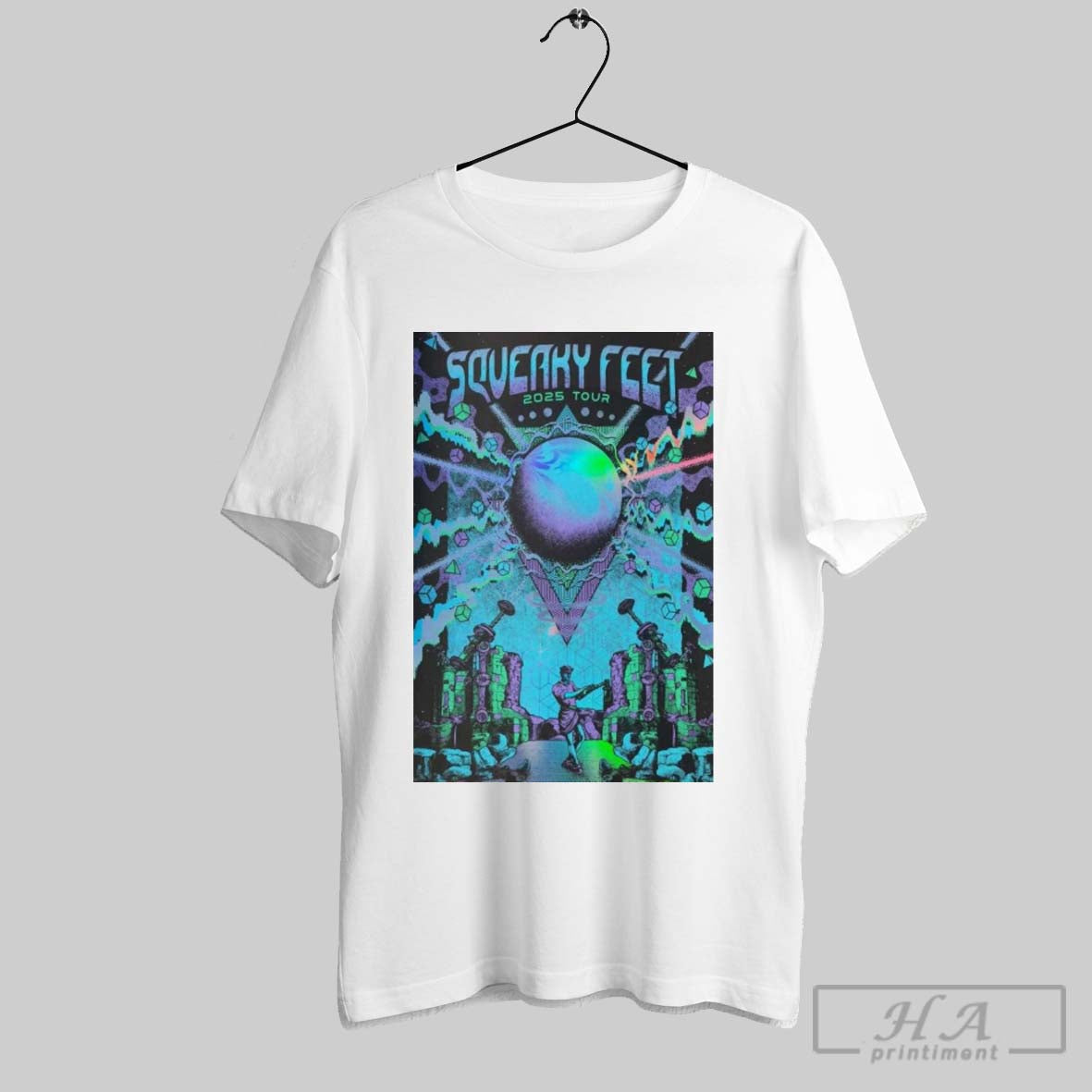 Poster Squeaky Feet Tour 2025 Tortuga Design Studio T Shirt