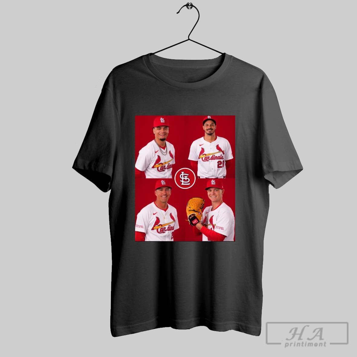 St Louis Cardinals Mlb Photo Day Masyn Winn Nolan Arenado Lars Nootbaar And Sonny Gray Poster T Shirt