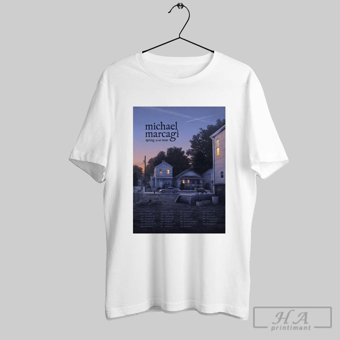 Poster Michael Marcagi Spring 2025 Tour 2 11 Burlington Vt 1 12 Boston Ma T Shirt