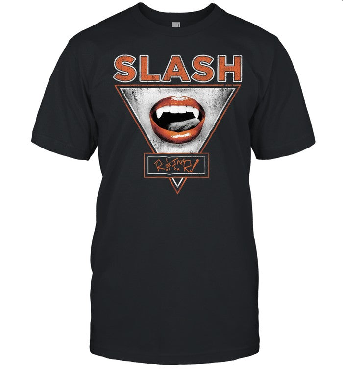 Nice Slash Lady Fangs Vintage Black 2024 T-shirt_1