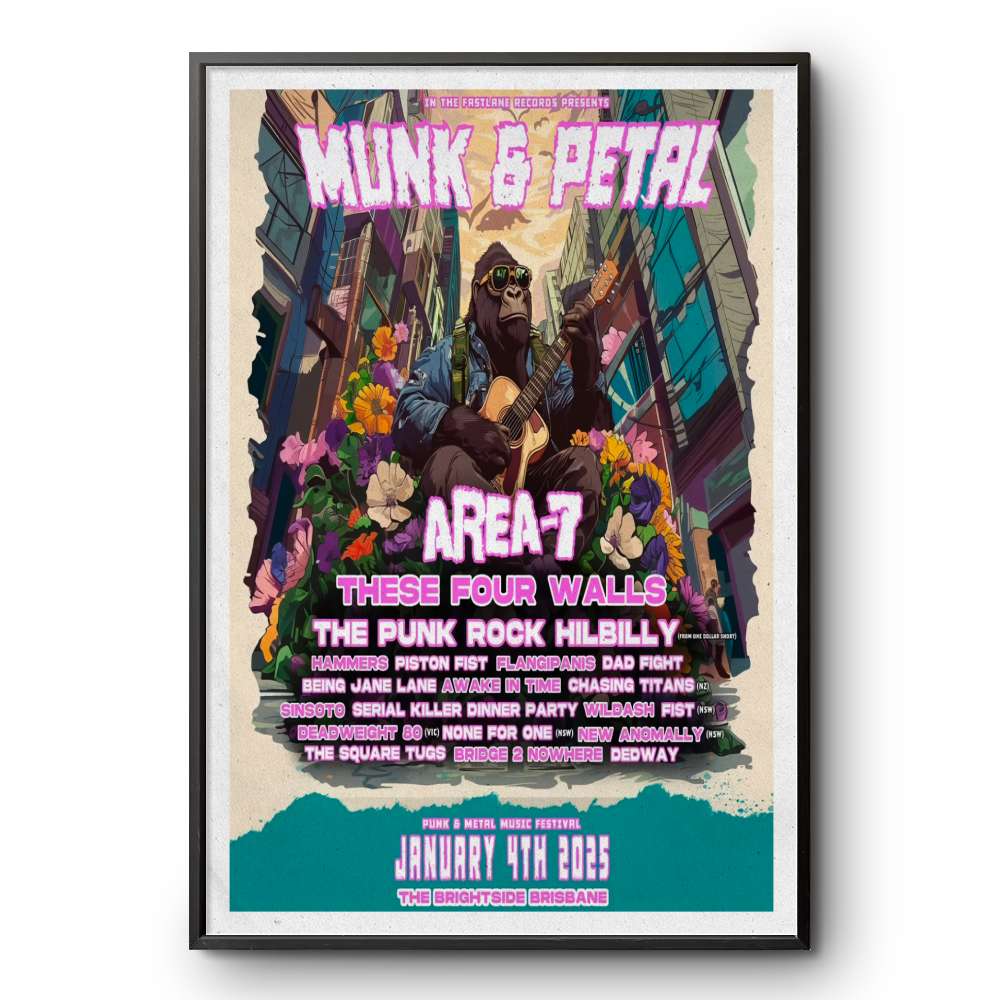 January 04 2025 Munk And Petal Festival The Brightside Brisbane Fortitude Valley Poster