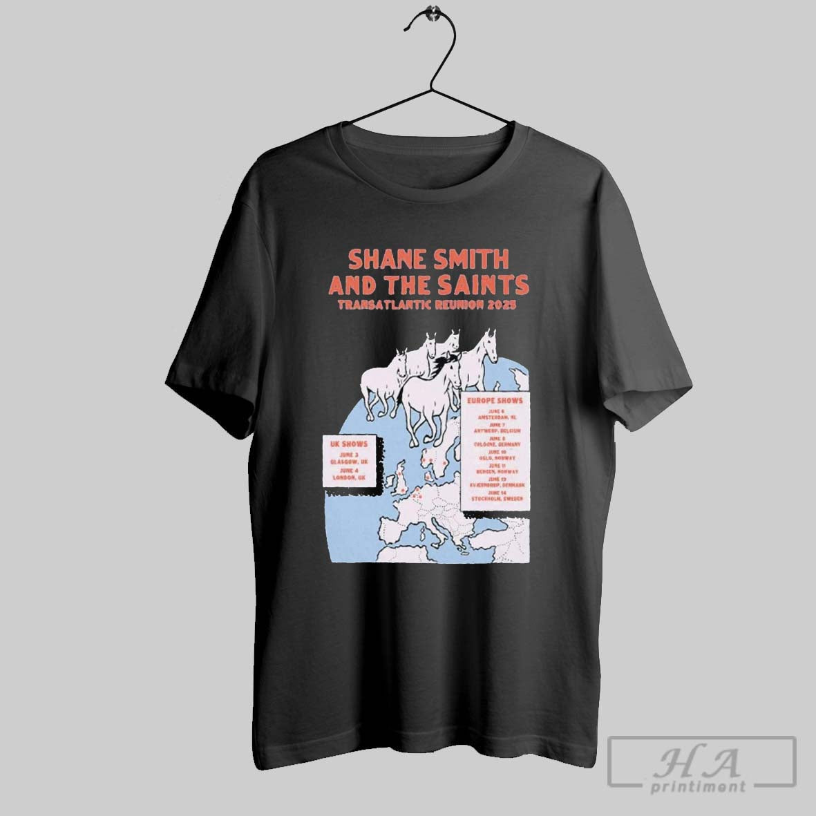 Premium Shane Smith The Saints Transatlantic Reunion 2025 Tour T Shirt