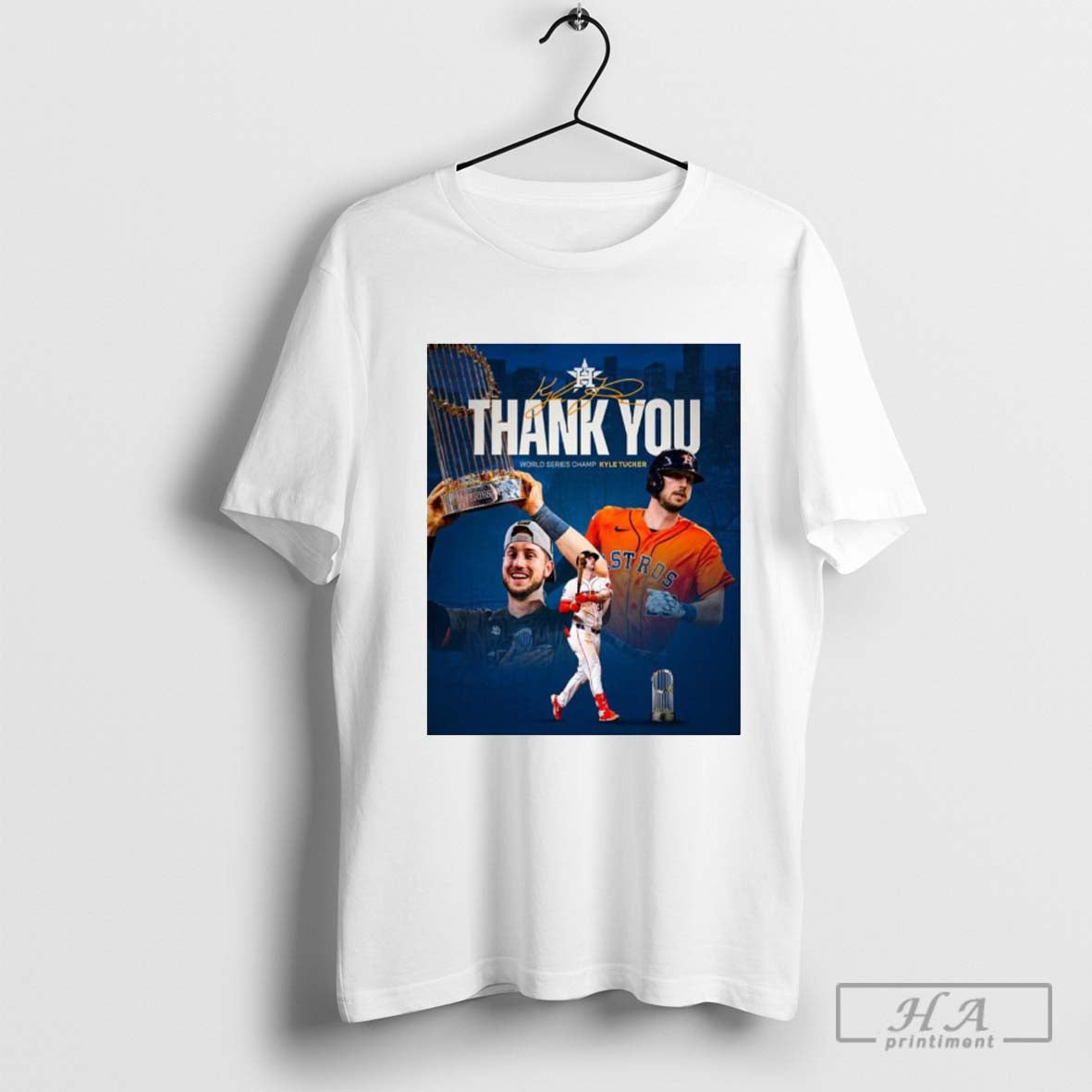 Poster Mlb Baseball 2025 Houston Astros Thank You World Series Champ Kyle Tucker King Tuck Signature T Shirt