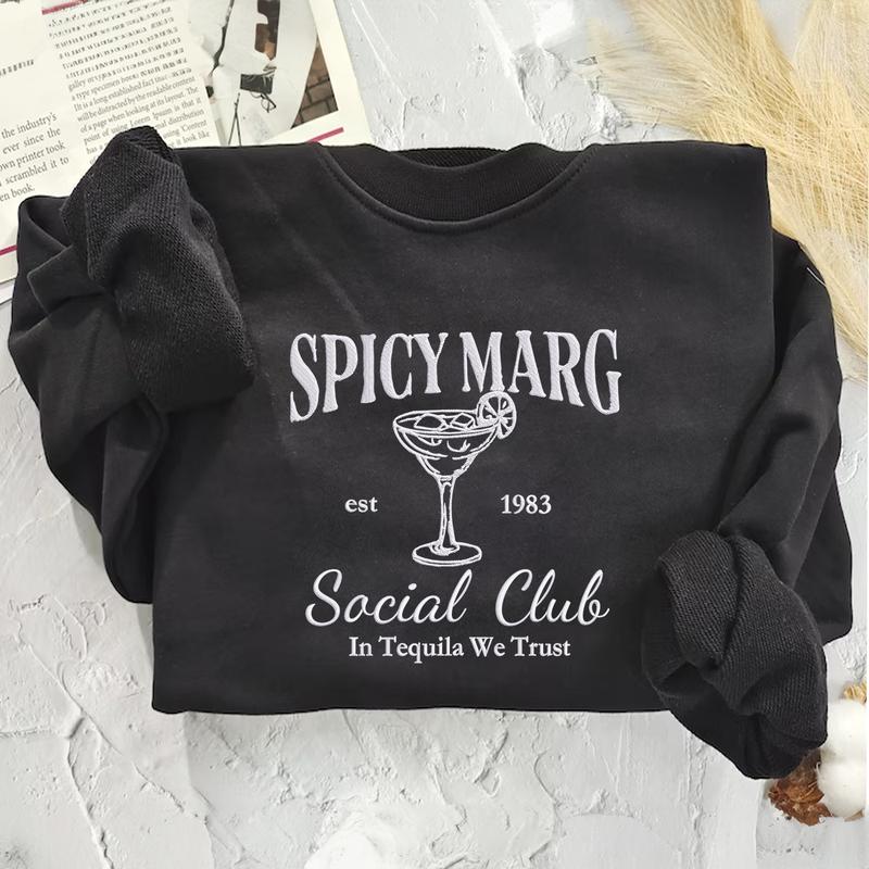Spicy Margarita Social Club Crewneck - Trendy Margarita Sweatshirt