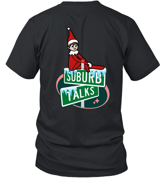 Suburb Talks Elf On The Shelf Black Hot T Shirt