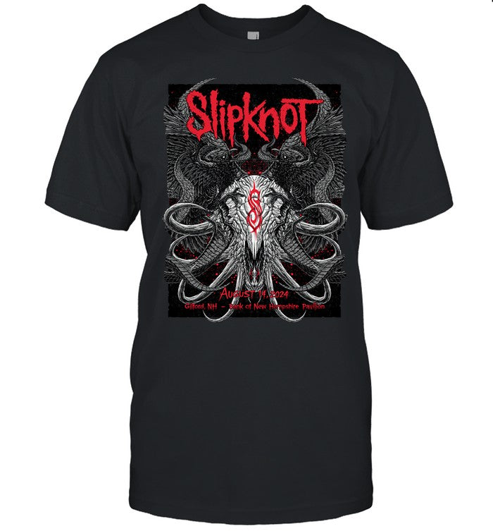 BankNH Pavilion Gilford 2024 Tour Gilford Slipknot T-Shirt