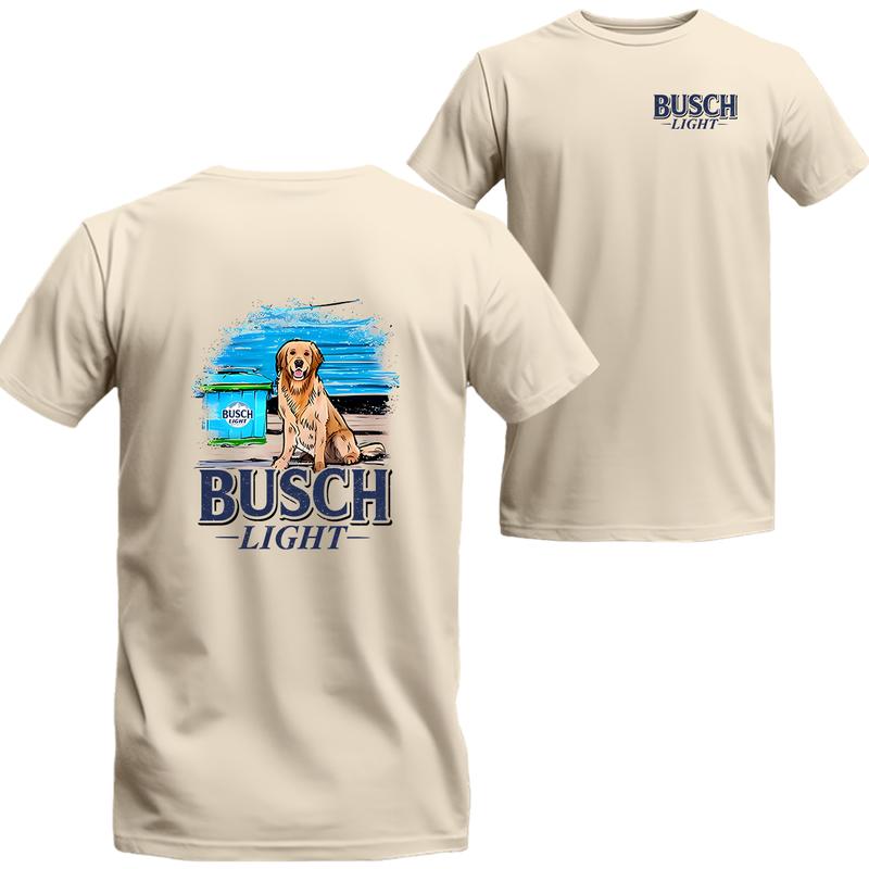 Limited Busch Light Men Best Friend 2 Sided Tee Shirt, Busch Light Short Sleeve Tee, Unisex Shirt