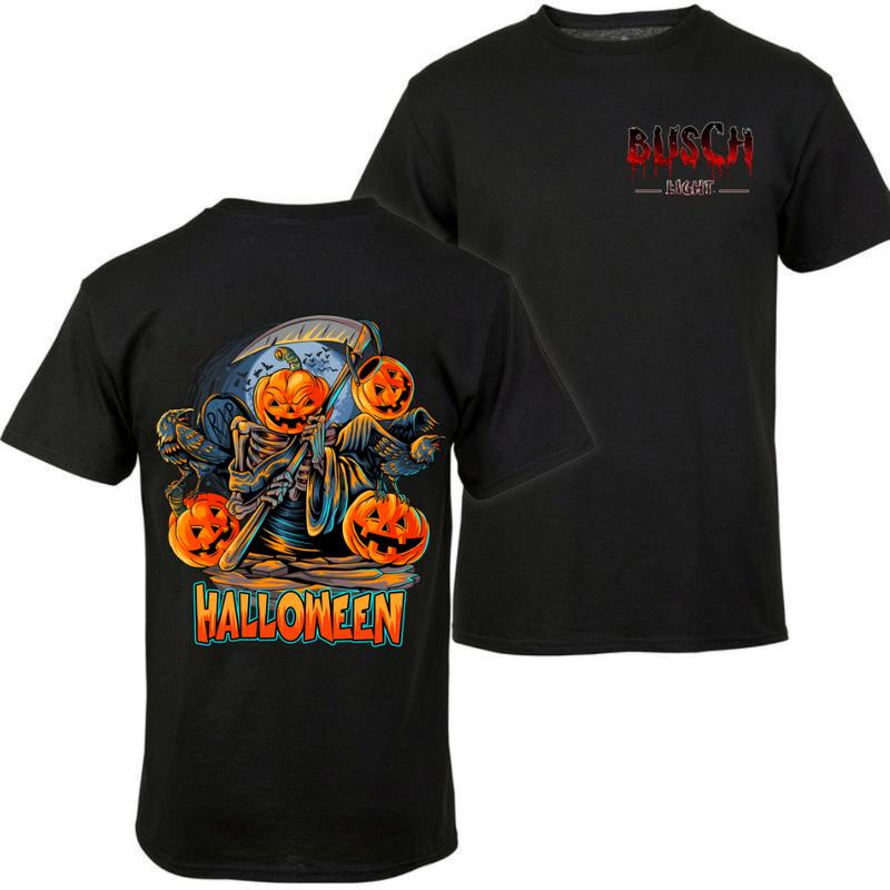 BUSCH LIGHT, BEER, Halloween, Busch Light Reaper tee T-Shirt, Comfort Colors Shirt, Casual Graphic Round Neck T-shirt for Summer, Fashion Top for Dai