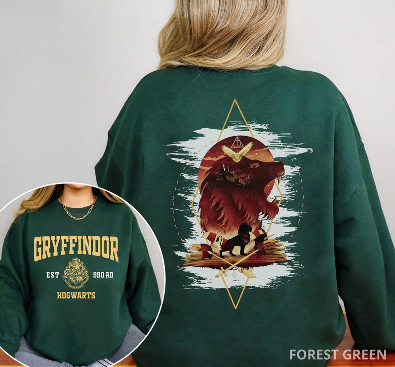 Vintage Hogwarts House Shirt, Gryffindor Hogwarts Shirt, Hogwarts House Sweatshirt, HP Wizard Shirt, Harry Potter Shirt