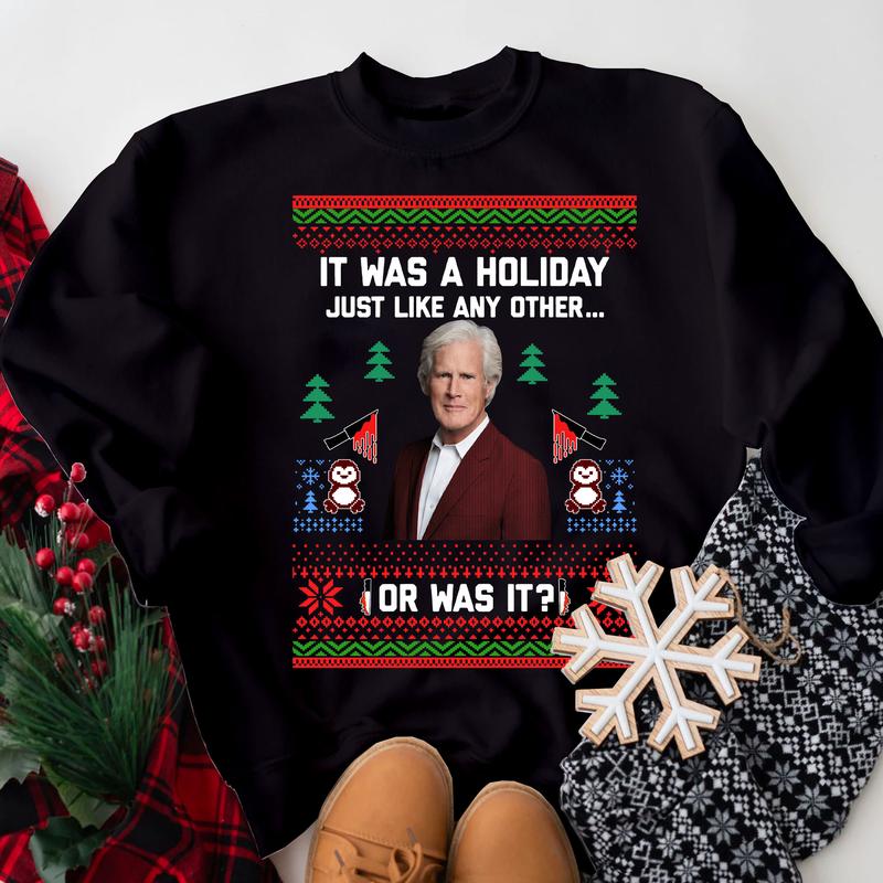 True Crime Ugly Christmas Sweatshirt, Funny Keith Morrison Christmas Sweatshirt, Movie Ugly Christmas Sweaters Classic Fabric Unisex