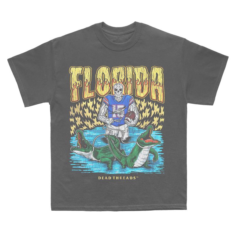 Florida Gators football, The Gators Graphic T-Shirt Deadman Gators Football Bowl Subdivision, Full Cotton, Men's Top Women's Top American College Foot