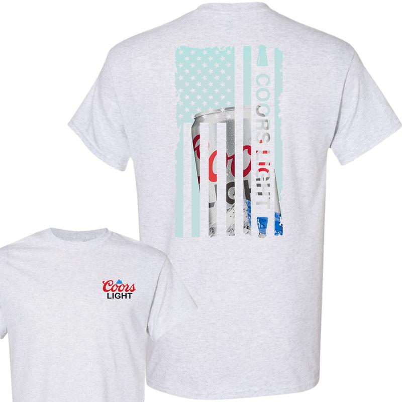 Coors Light Us Flag T-shirt, Unisex T-shirt, Full Color, For Men, For Women