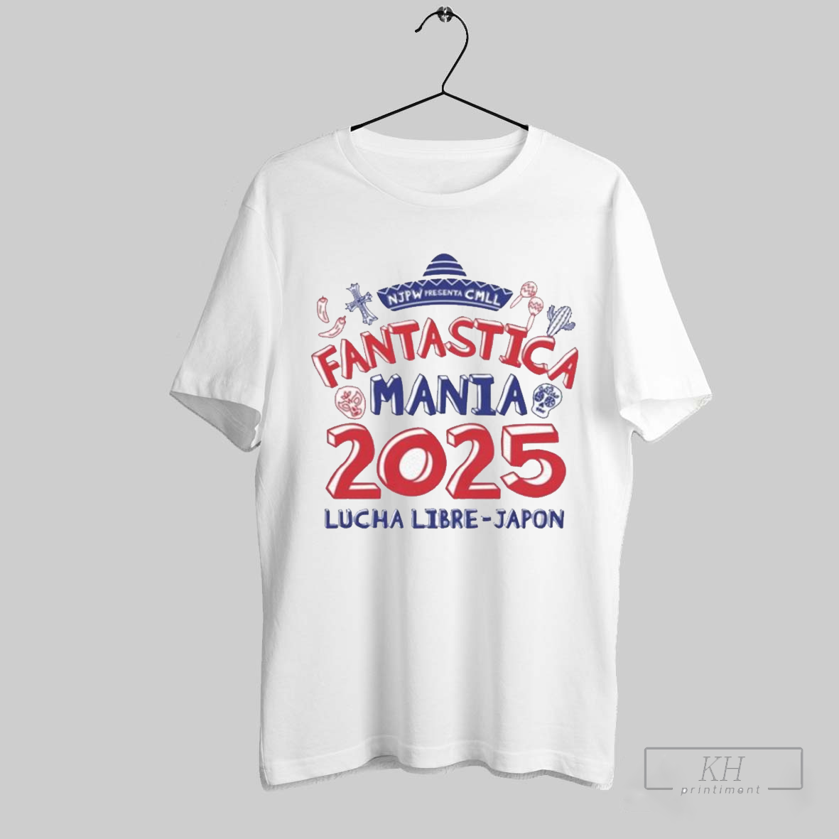 Presenta Njpw Cmll Fantastica Mania 2025 Lucha Libre Japon Shirt T Shirt
