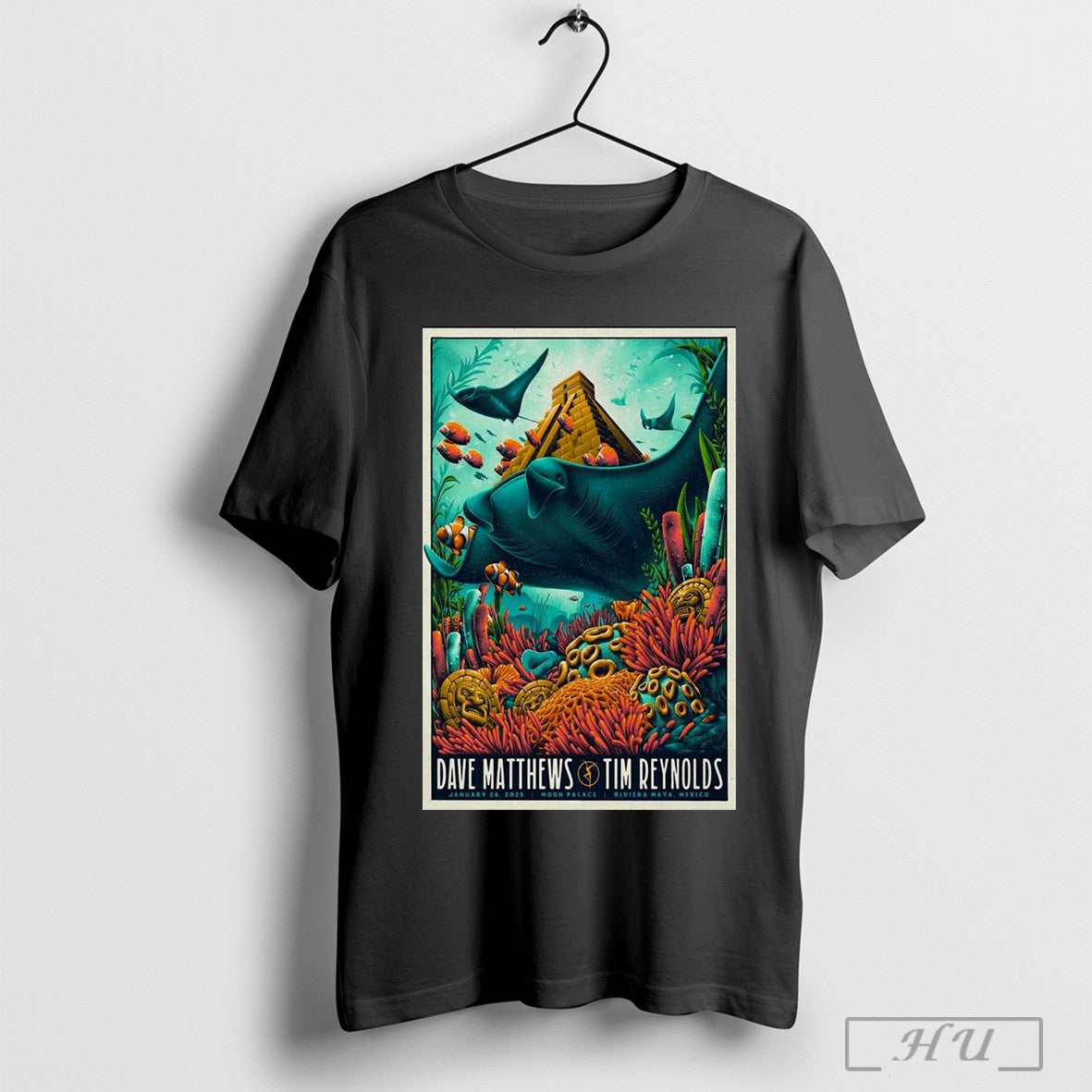 Poster Dave Matthews Band And Tim Reynolds In Riviera Maya Mexico On Jan 26 2025 T Shirt