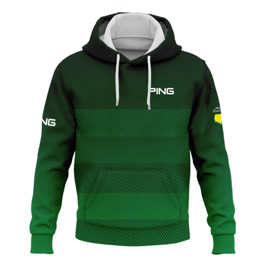 Masters Tournament Ping Sports Hoodie Shirt Green Gradient Stripes Pattern All Over Print Hoodie Shi
