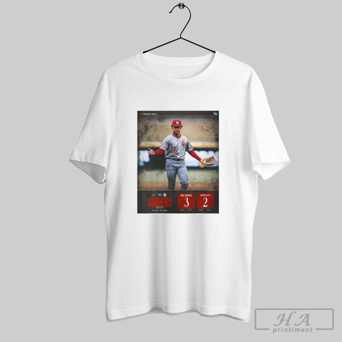 Poster Kyson Witherspoon Oklahoma Sooners Win 3 2 Minnesota Baseball Final Score 2025 T Shirt