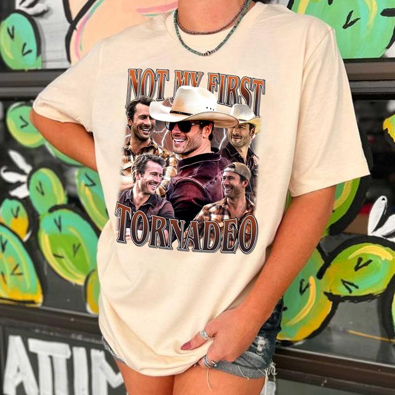 Not My First Tornadeo, Glen Powell Unisex Softstyle Vintage Shirt, Gift For Woman and Man Unisex T-Shirt