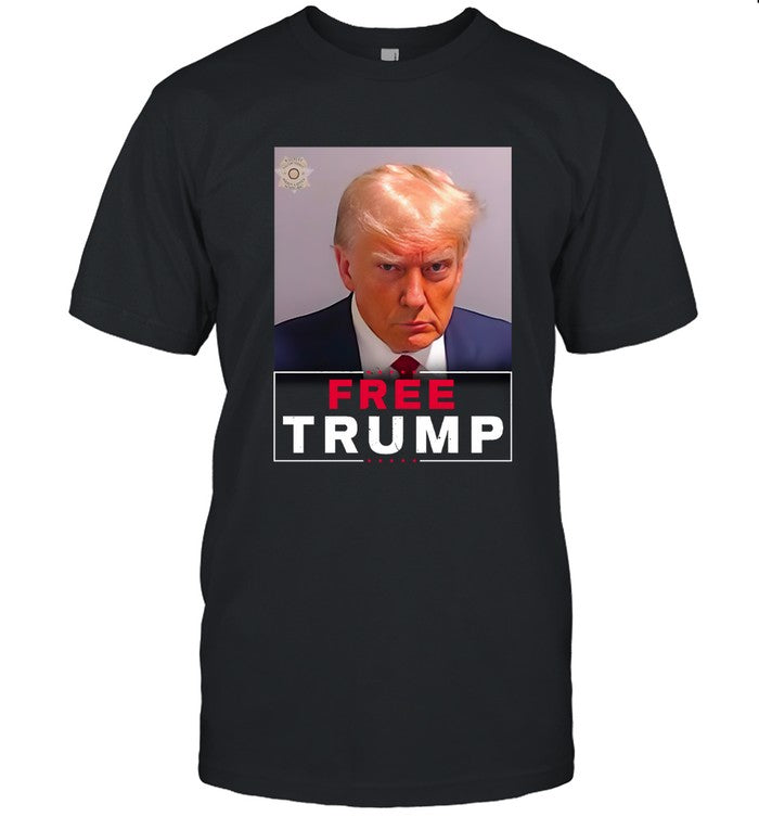 Free Trump Mugshot T Shirt 2023