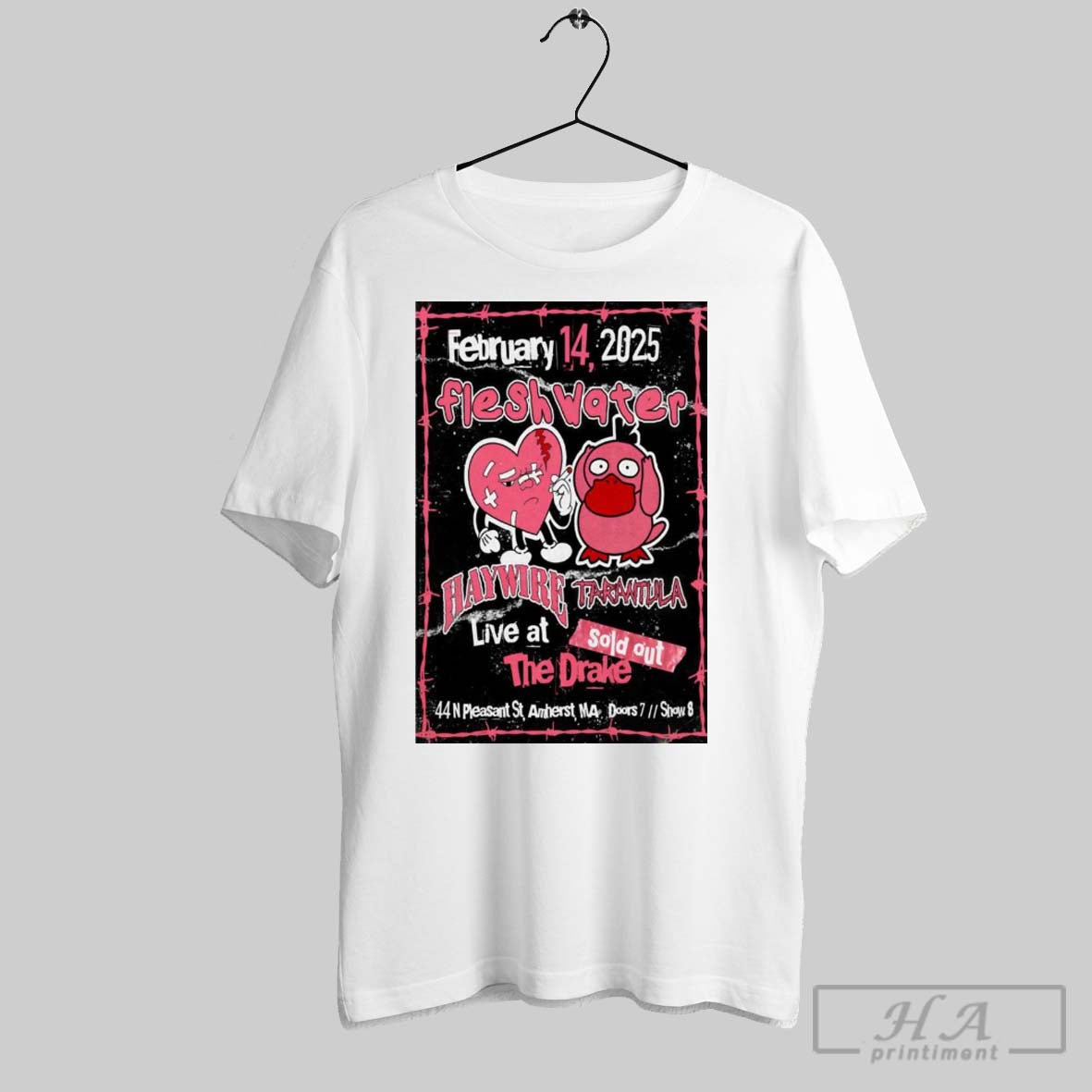 Poster Haywire At 44 N Pleasant St In Amherst Ma On February 14 2025 Tour T Shirt