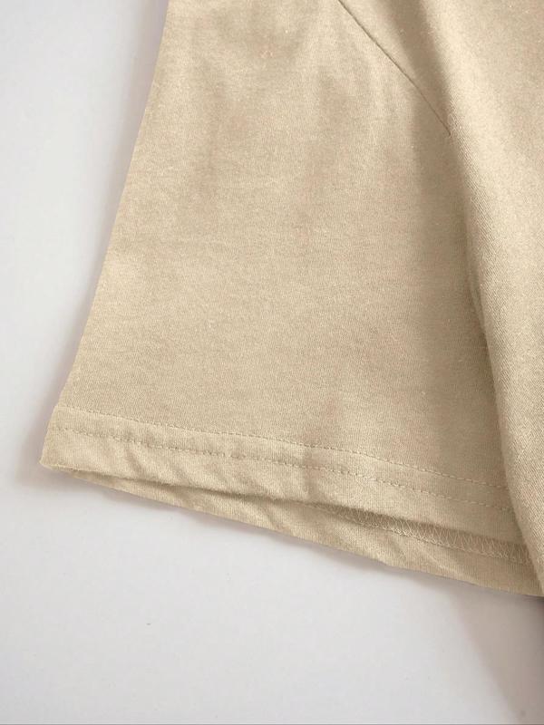 Men's Letter Print Round Neck Tee Summer Clothes, Casual Regular Fit Short Sleeve Crew Neck T-shirt for Summer, Graphic Tees, Fashion Men's Streetwear for Daily Wear