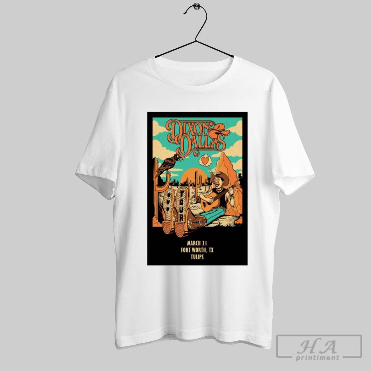 Poster Dixon Dallas Tulips Ftw On Mar 21 2024 In Fort Worth Tx Tour T Shirt