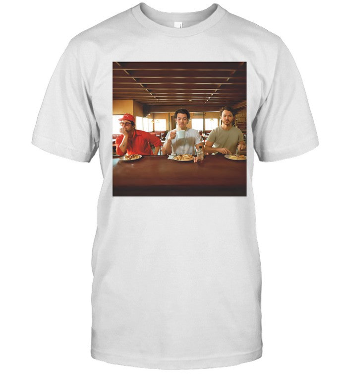 Jonas Brothers Waffle House Graphic Shirt New