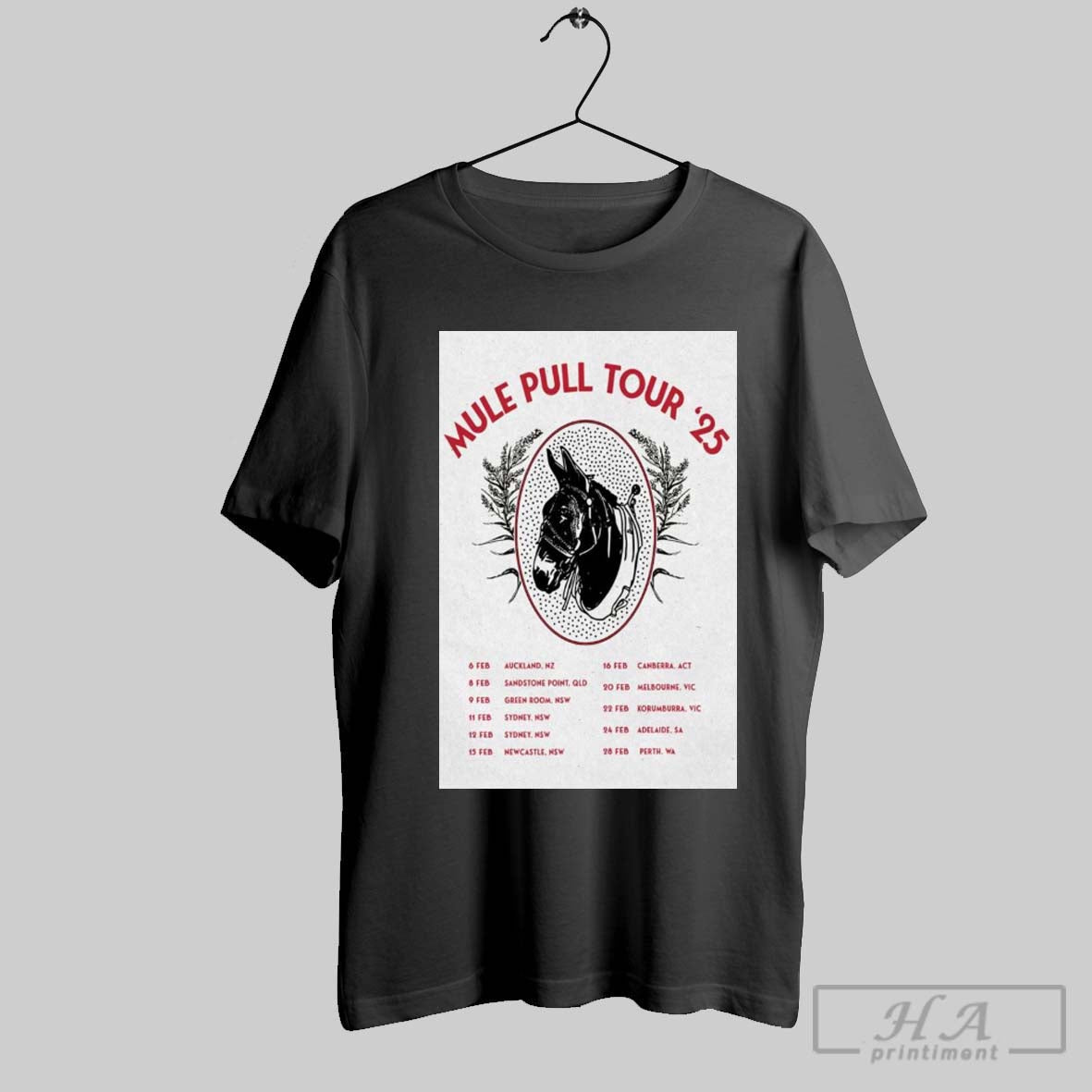 Poster Tyler Childers Mule Pull February 2025 Tour 6 Feb Auckland Nz 8 Feb Sandstone Point Qld T Shirt