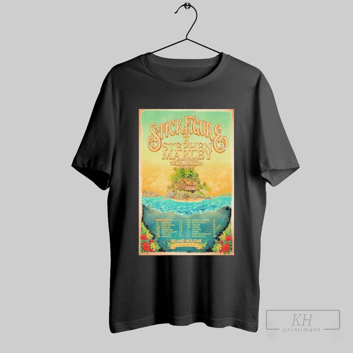 Stick Figure Island Holiday Summer Tour 2025 Poster T Shirt T Shirt