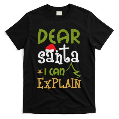 Dear Santa I Can Explain Funny Ugly Christmas Shirt T-Shirt