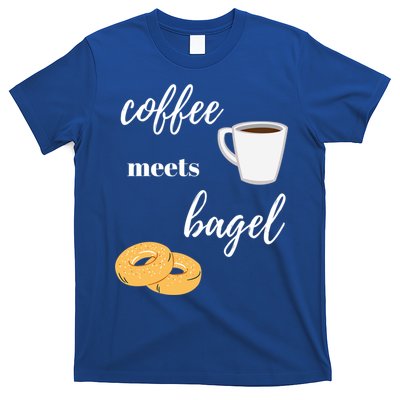 Funny Breakfast Food Lover Coffee Meets Bagels Foodie Gift T-Shirt