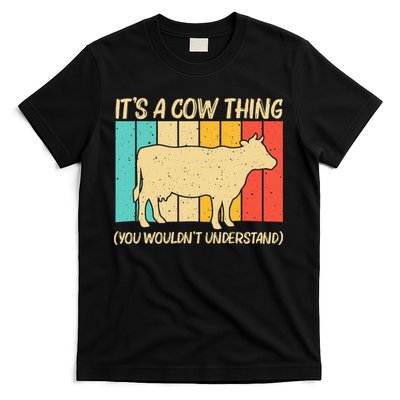 Funny Cow Art For Cow Farmer Dairy Farming Lover T-Shirt