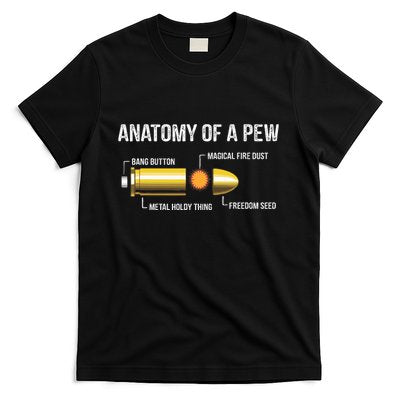 Funny Gun Ammo Bullet Gift Anatomy Of A Pew T-Shirt