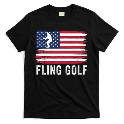 Fling Golf Making Golf Courses Great Again Funny Fling Golf Fun New Golf Game T-Shirt