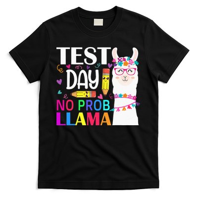 funny Test Day No Prob-llama Llama Teacher T-Shirt