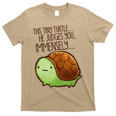 Funny This Tiny Turtle... He Judges You, Immensely. T-Shirt