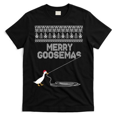 Funny Ugly Christmas Sweater Merry Goosemas Farm Life T-Shirt