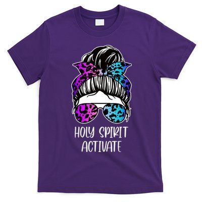 Holy Spirit Activate Funny Female Hair Bun T-Shirt