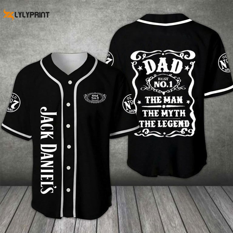 JD Dad The Man The Myth The Legend All Over Print Unisex Baseball Jersey - lylyprint.com