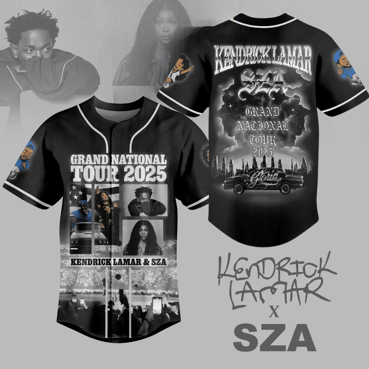 Kendrick Lamar x SZA Stylish Music Trendy Baseball Jersey