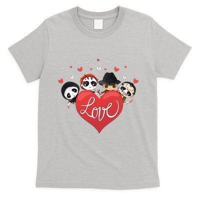 Love Candy Heart Cute Killer Horror Movie Anti Valentine Day T-Shirt