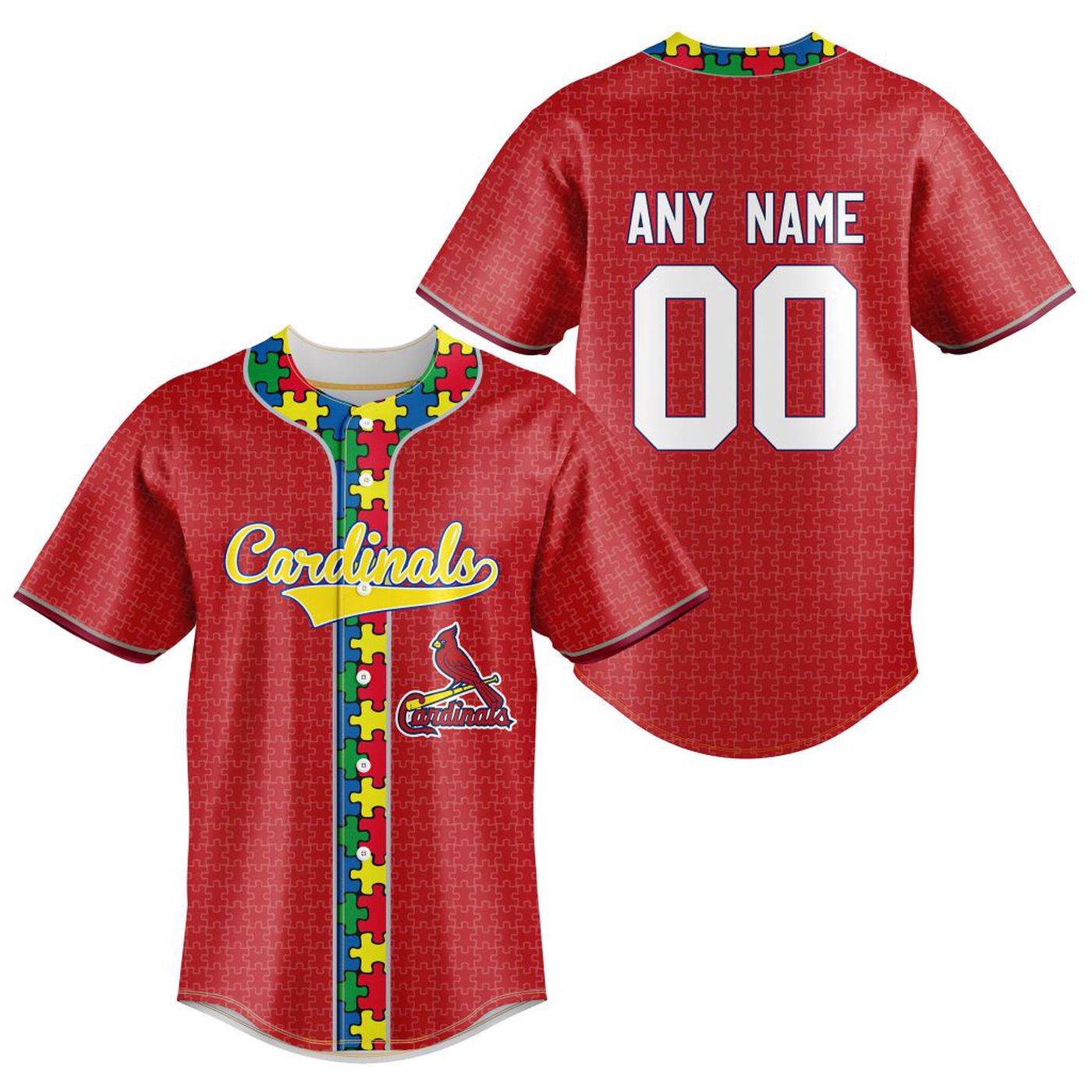 MLB St. Louis Cardinals Mix Grateful Dead | Specialized Baseball Jersey Fearless Aganst Autism Gift for Men Women - Bafud