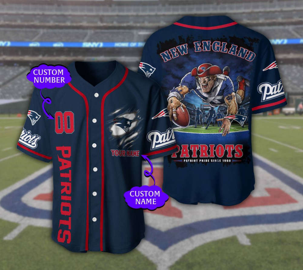 New England Patriots Personalized Baseball Jersey Gift For Men Women - lylyprint.com