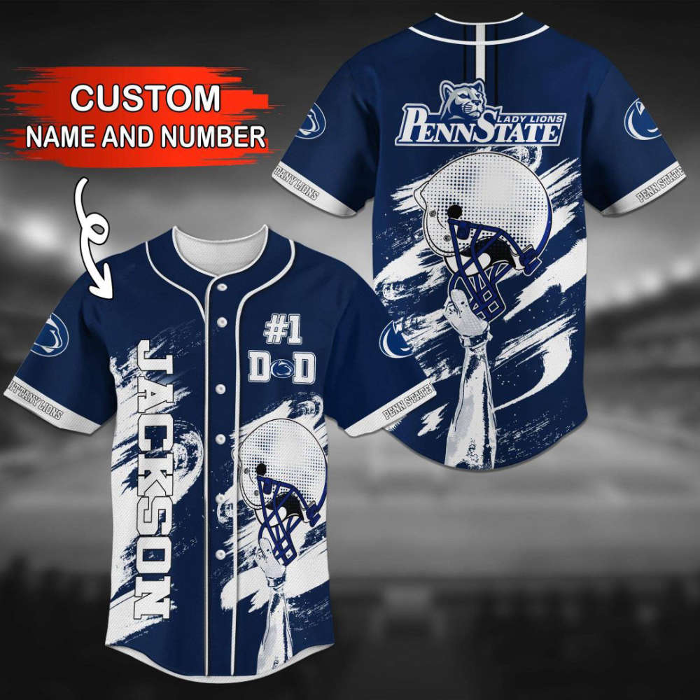 Penn State Nittany Lions Personalized Baseball Jersey Gift For Men Women - lylyprint.com