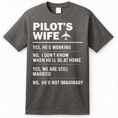 Pilots Wife Funny Aviation Airline Pilot Husband Aviator T-Shirt