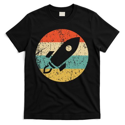 Retro Astronaut Rocket Vintage Space Ship Video Game T-Shirt