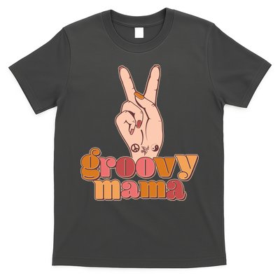 Retro Vintage Groovy Mama Peace Sign T-Shirt