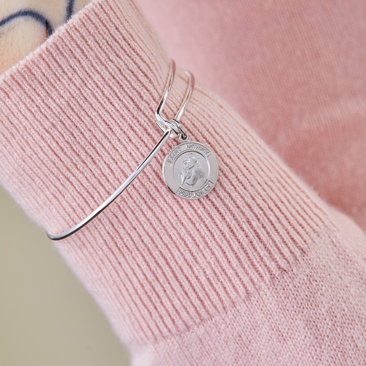 Saint Anthony 'Pray For Us' Charm Bangle