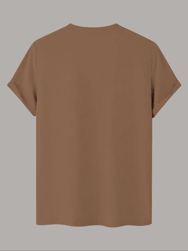 Women's Back To School Floral Print Drop Shoulder Tee, Summer Clothes Women, Casual Half Sleeve Round Neck T-Shirt for Summer, Summer Outfits, Graphic Tees, Women's Top for Daily Wear Black Girl Outfits